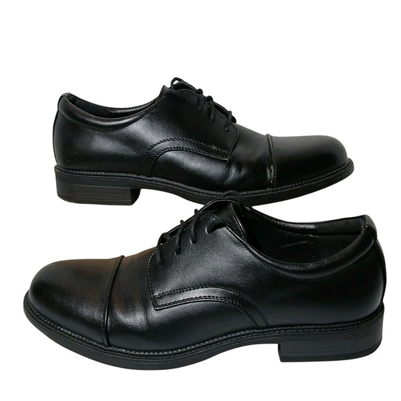 Dexter Comfort Mens Black Cap Toe Memory Foam Lace Up Oxford Dress Shoes main image 11